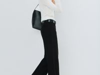 Прямые брюки из вельвета, Черный