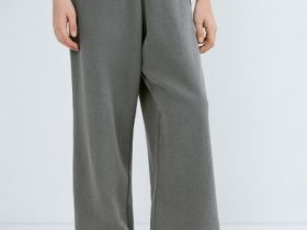 Трикотажные брюки с эффектом стирки для девочек, Серый