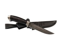 Нож Якут, сталь дамаск, рукоять граб