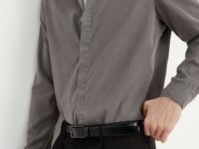 Рубашка из тенселя полуприлегающего силуэта