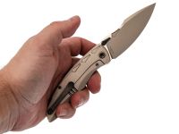 Складной нож TUOTOWN Krotos Stonewash, сталь T14N, рукоять Grey Ti