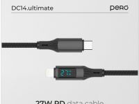 Кабель Pero DC14 Ultimate PD USB-C / Apple Lightning 1,2 м Чёрный