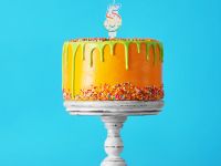 Свеча для торта с держателем MESHU "Цифра 5", 8,5 см, блистер