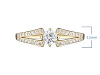 Кольцо из желтого золота с бриллиантами э0301кц03220006