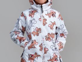 Куртка текстильная с полиуретановым покрытием для девочек (ветровка)