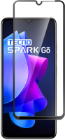 Стекло защитное для Tecno Spark Go 2023 Черная рамка