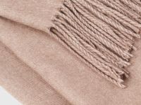 Шарф с бахромой, Коричневый