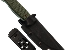 Охотничий нож Hot Knife Hoot, сталь D2 cerakote camo, рукоять зелёная микарта