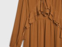 Платье с воланами и завязками, Оранжевый