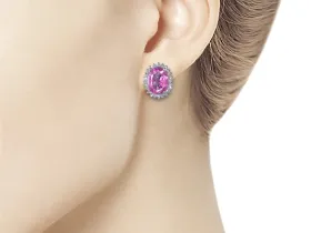 Серьги из белого золота с топазами э4771сг05210412