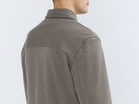 Рубашка из трикотажа с карманами, Коричневый