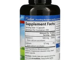 Carlson Labs, Mild-C, витамин C деликатного действия, 500 мг, 250 капсул