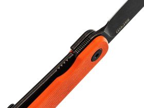 Складной нож SRM 135L-GJ, сталь 14C28N, рукоять G10, оранжевый/черный