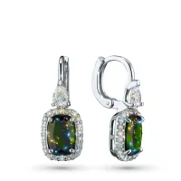 Серьги из белого золота с и хромдиопсидами э4754сг03260358_white
