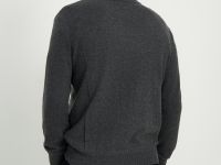 Джемпер из шерсти и хлопка с округлой горловиной