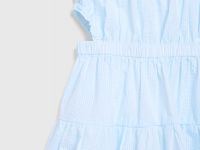 Платье из ткани с жатым эффектом для девочек, Зеленый