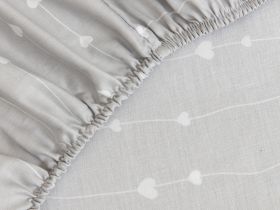 Простыня на резинке Серая романтика