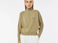 Женский свитер Lacoste свободного кроя на молнии