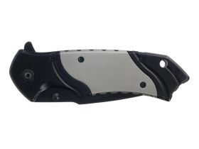 Нож складной Stinger 120 мм, сталь 3Cr13, рукоять сталь, серебристый/черный