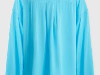 Блузка свободного силуэта со спущенным рукавом