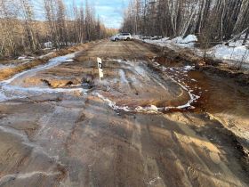 На трассе «Бетюн» в Амгинском районе закрыли движение из-за размыва