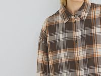 Хлопковая рубашка в клетку, Бежевый