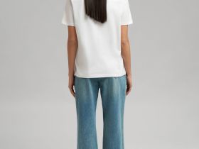 Поло прямого кроя из мерсеризованного хлопка