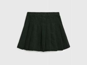 Джинсовая юбка в складку для девочек, Серый