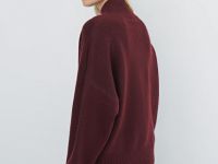 Свитер из мягкой пряжи с шерстью, Фиолетовый