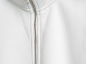 Толстовка с воротником-стойкой на молнии, Белый