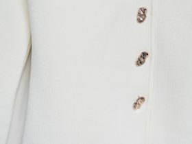 Кардиган на пуговицах с V-вырезом, Белый