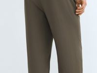 Брюки из вискозы с эластичным поясом, Коричневый