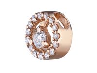 Классическая подвеска из красного золота с бриллиантами э0201пд12161000