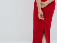 Платье миди, Красный