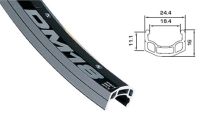 Обод Alex Rims DM18 26" (черный ниппель (авто) 36 стенка двойная, одинарный пистон 26" для ободных тормозов)
