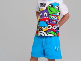 Комплект детский трикотажный для мальчиков: фуфайка (футболка), шорты