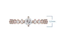 Кольцо из красного золота с бриллиантами э0201кц02220014