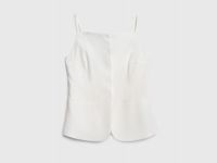 Жилет на тонких бретелях, Белый