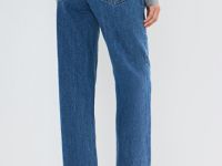 Широкие джинсы с высокой посадкой, Синий