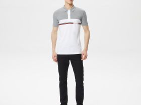 Мужское поло Lacoste приталенного кроя