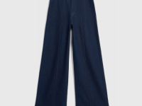 Широкие джинсы со стрелками, Синий