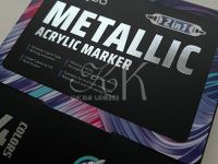 Набор маркеров акриловые металлик, двусторонние Languo, 24 цветов