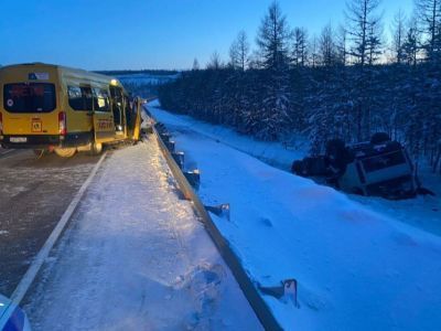 В результате тройного ДТП в Нерюнгринском районе пострадали три человека