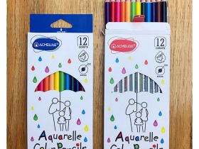 Набор карандашей акварельных цветных Acmeliae 12 цв.+кисточка