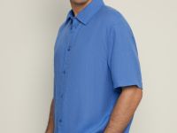 Рубашка изо льна с коротким рукавом