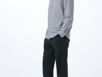 Рубашка из жатого хлопка, Серый