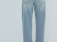 Прямые джинсы с высокой посадкой, Голубой