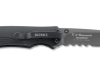 Полуавтоматический складной нож Incendor Veff Flat Top Serrations®, CRKT 6875, сталь 8Cr13MoV Titanium Nitride Combo Edge, рукоять стеклотекстолит G10