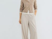 Укороченный кардиган на пуговицах, Бежевый