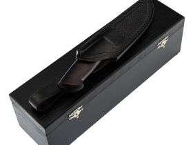 Подарочная шкатулка для ножа с двойным дном, дуб, лак